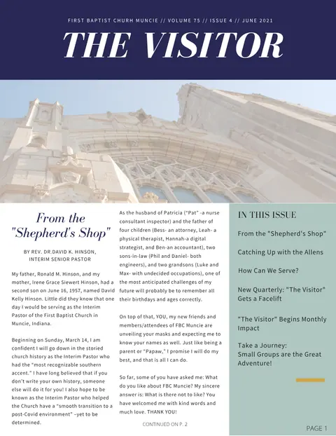 The Visitor, June 2021, cover
